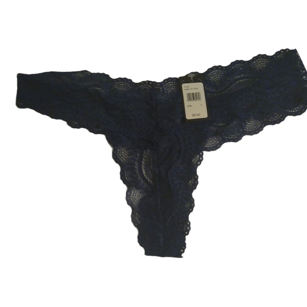 Blue lace panties